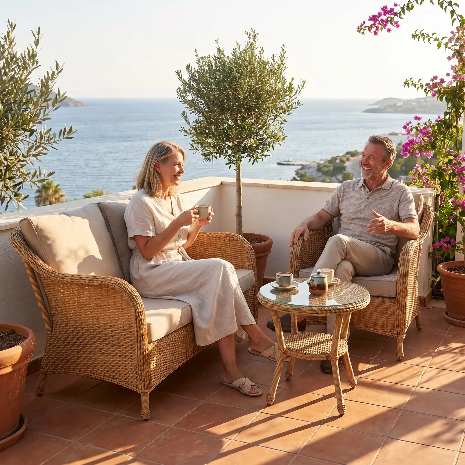 Deniz manzaralı balkon, kuşadası